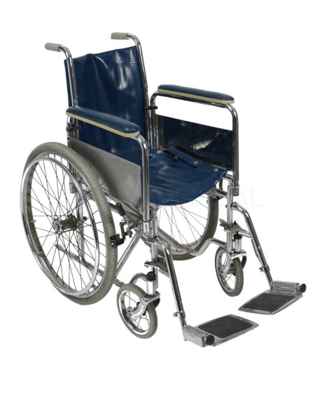 Blue Chrome Wheelchair